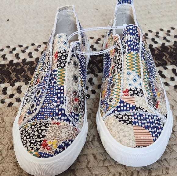 Blowfish Malibu Shoes - Blowfish Patchwork Play Slip-On Sneakers
